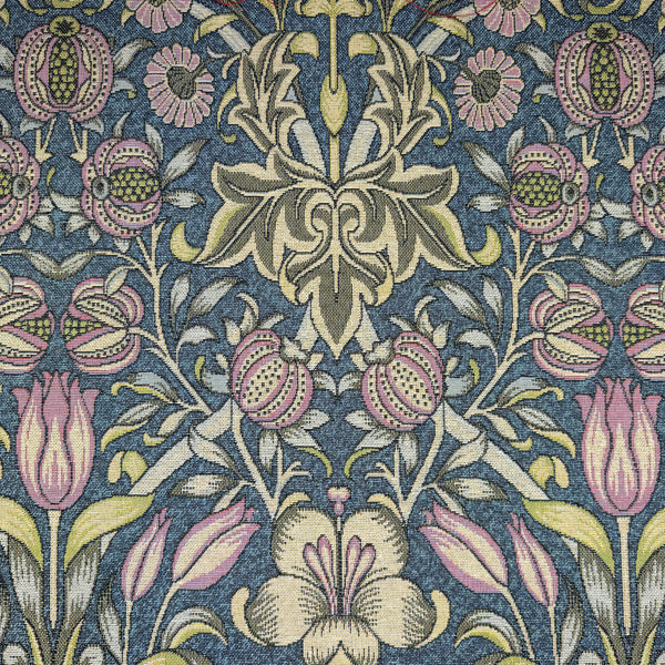 Chatham Glyn | Luxury Weight Cotton Rich Tapestry Fabric 'Lily & Pomegranate' Jewel NWW017: by the METRE