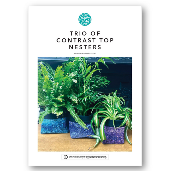 INSTRUCTIONS: Trio of Contrast-Top Nesters: PRINTED VERSION