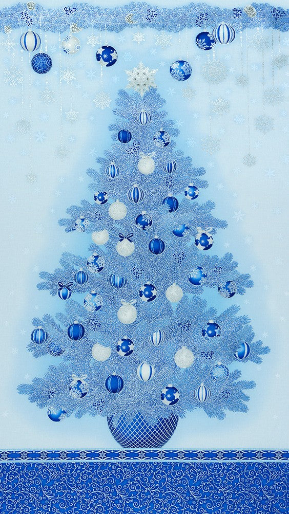 Robert Kaufman Fabrics | Holiday Flourish 15 Panel SRKM-20779-4 BLUE