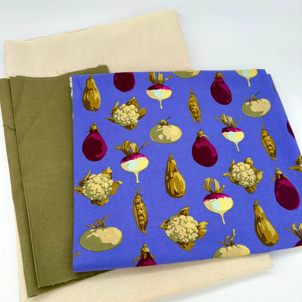 Fabric Kit Lined Deluxe Apron 1m Martha Negley Garden 'Veggie Dot