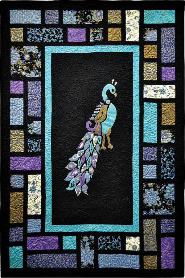 INSTRUCTIONS: Leesa Chandler 'Peacock Through the Window' Quilt Pattern: PRINTED VERSION (Pre-Packed)