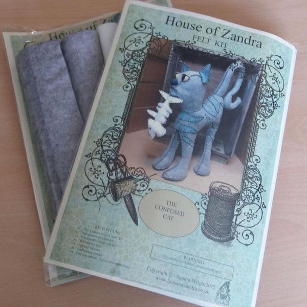 FELT KIT INCLUDING PATTERN: House of Zandra: The Confused Cat
