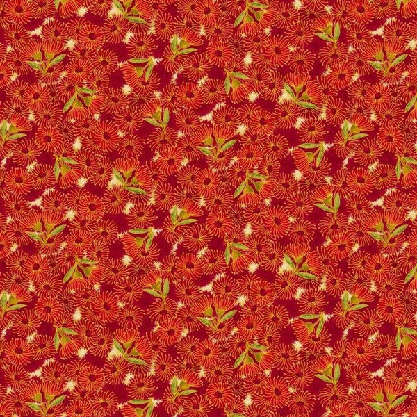 HALF BOLT SALE: Leesa Chandler | Under The Australian Sun 'Flowering Gum' Red Multi 0012 1: Approx 4.5m