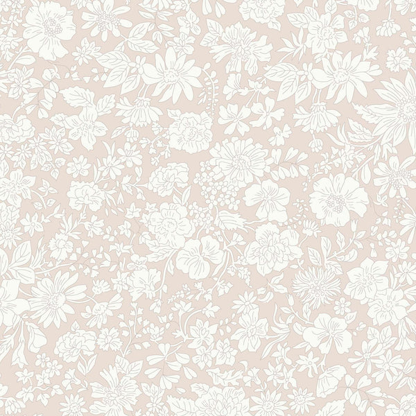 FAT QUARTER (XXL Size: Approx 20" x 54"): Liberty | Emily Blossom: 0166W7403A PARCHMENT
