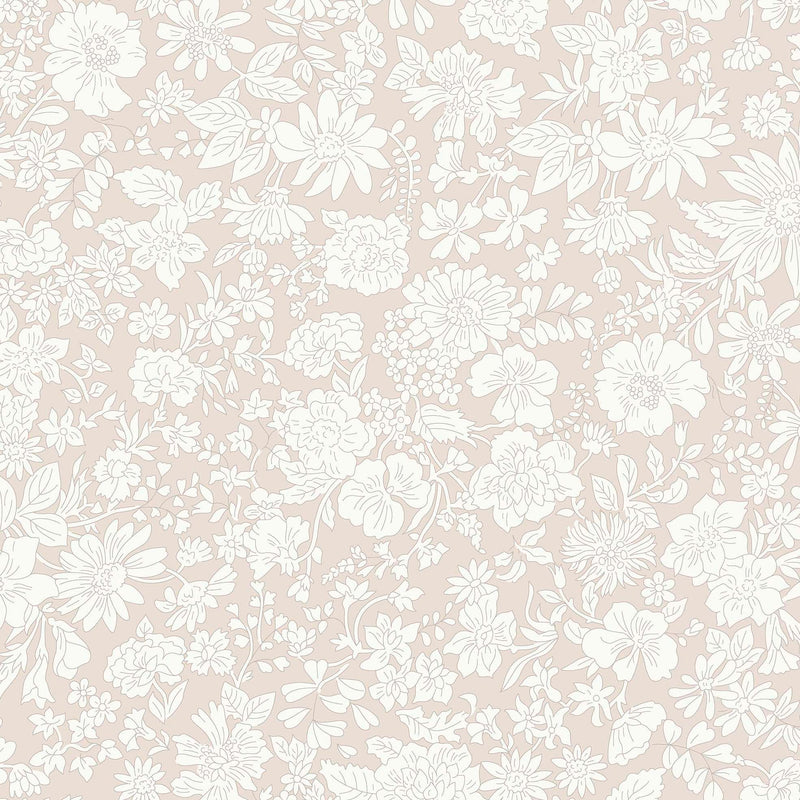 BACKING FABRIC 108" Wide: Liberty | Emily Blossom: 0166W7403A PARCHMENT: by the ½m