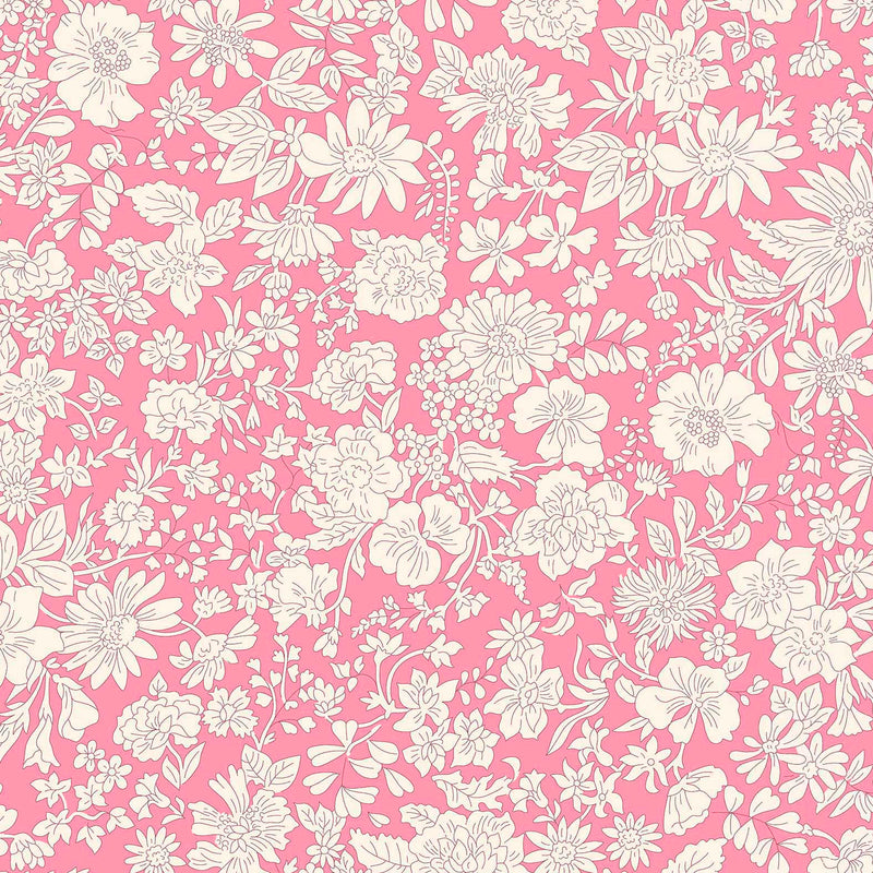 BACKING FABRIC 108" Wide: Liberty | Emily Blossom: 0166W7407A VINTAGE PINK: by the ½m