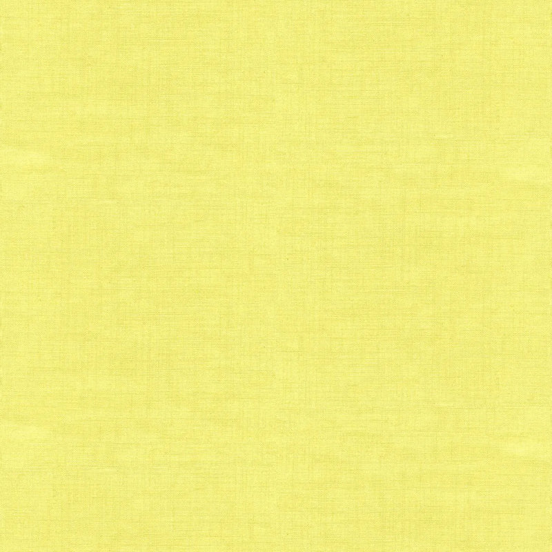 Makower: 'Linen Texture' Cotton Blender 1473 in Y1 Primrose: by the 1/2m