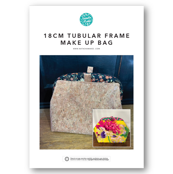 INSTRUCTIONS: 18cm Tubular Frame Make Up Bag: PRINTED VERSION