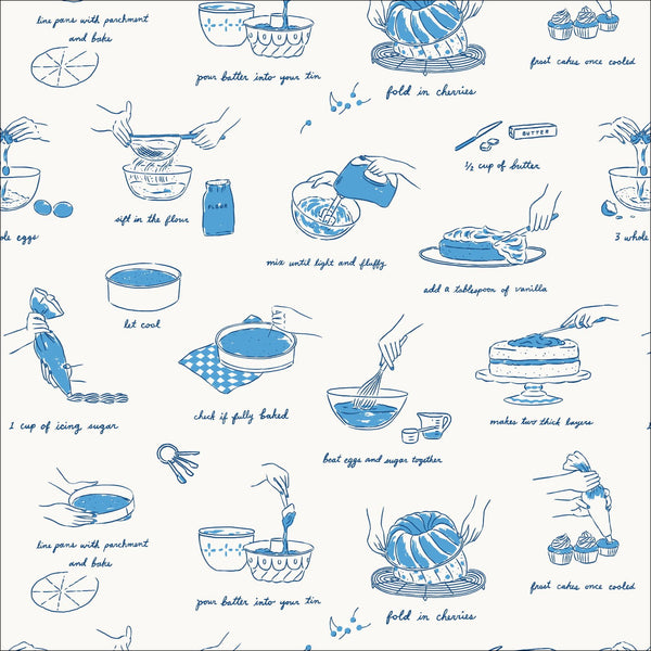 BOLT END PIECE: Emily Taylor for Cloud9 Fabrics | Buttercream 'Baking Book' C9BC227456: Approx 0.85m