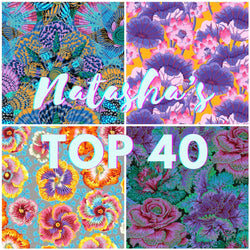Kaffe Fassett Collective | August 2023: 'Natasha's Top 40' (Forty 1/2m Pieces)