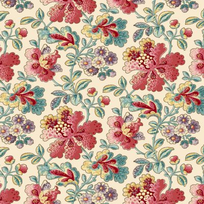 Max & Louise for Andover Fabrics | Fernshaw 'Phillip' Cream 2/1023 L: by the 1/2m