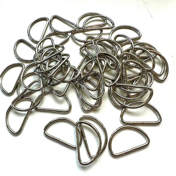 Craft Corner | 30mm Nickel Colour D Rings: Approx Qty 50