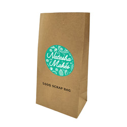 Natasha Makes 500g Cork, Waxed and Technical Fabric Scrap Bag