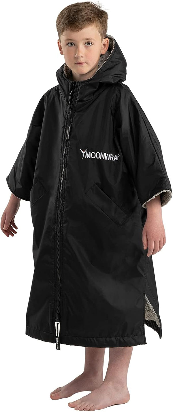 Ready Made: Frostfire | Moonwrap Kids' Waterproof Changing Robe: Size XS: BLACK
