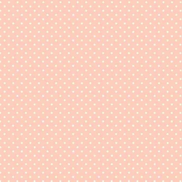 BOLT END SALE: Makower | 'Spot On' 830 P1 White on Cheeky Pink: Approx 1.3m