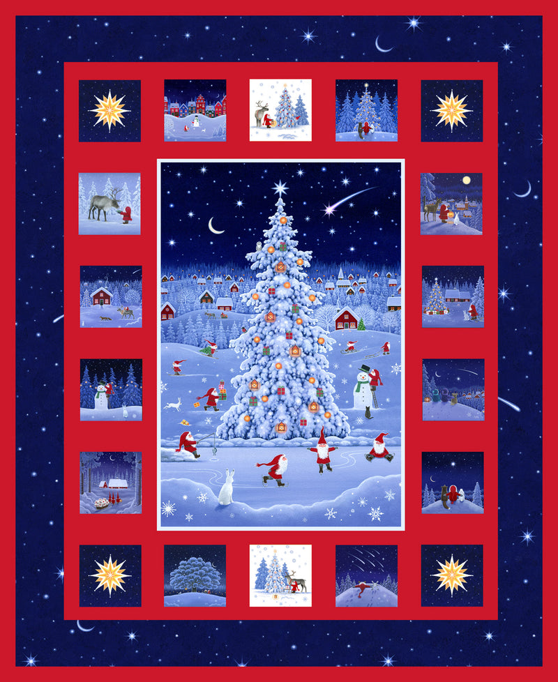 Lewis & Irene | Tomten's Forest Friends: CE35 'Quilt Panel': Pre-Cut 1 yard