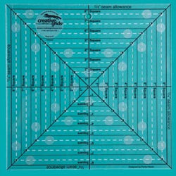 Creative Grids: CGRSQ8 Non-Slip 8½" Square Two-in-One Square It Up & Fussy Cut Ruler