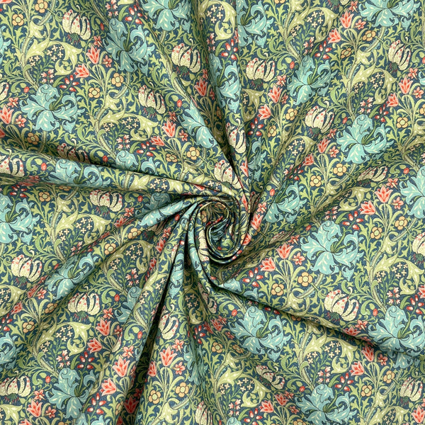 BOLT END SALE: Chatham Glyn | 200 Thread-Count Cotton Percale 'Golden Lily' CPR009: Approx 1.2m