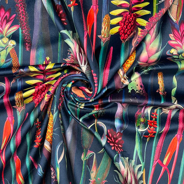 Chatham Glyn | Crafty Velvets 'Botanical' CVL008 Navy: by the METRE