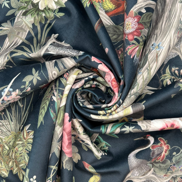 Chatham Glyn | Crafty Velvets 'Chinoiserie' CVL056 Midnight: by the 1/2m