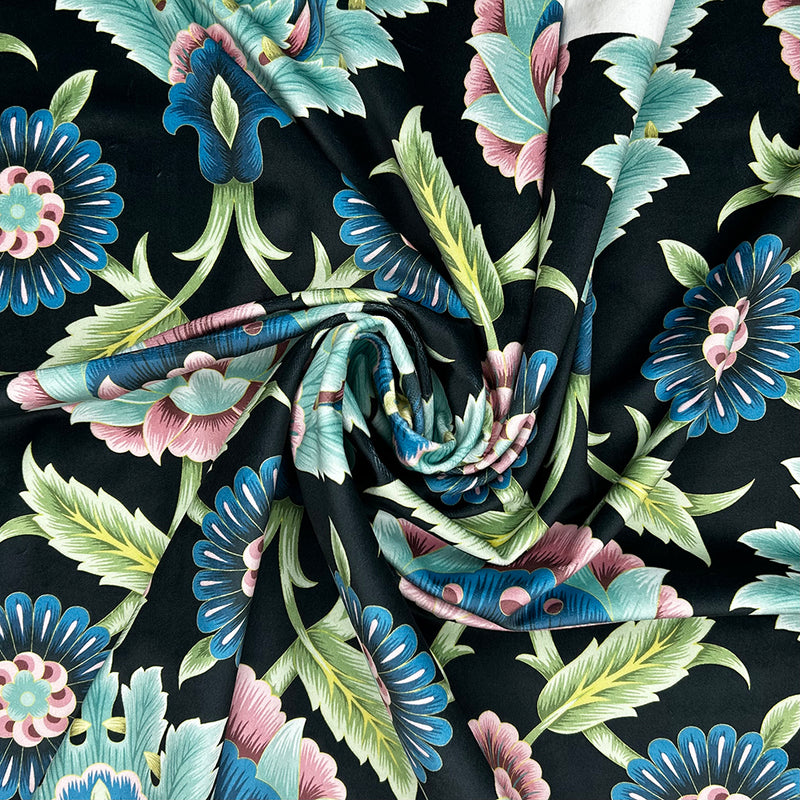 Chatham Glyn | Crafty Velvets 'Beaulieu' CVL064 BLACK: by the METRE