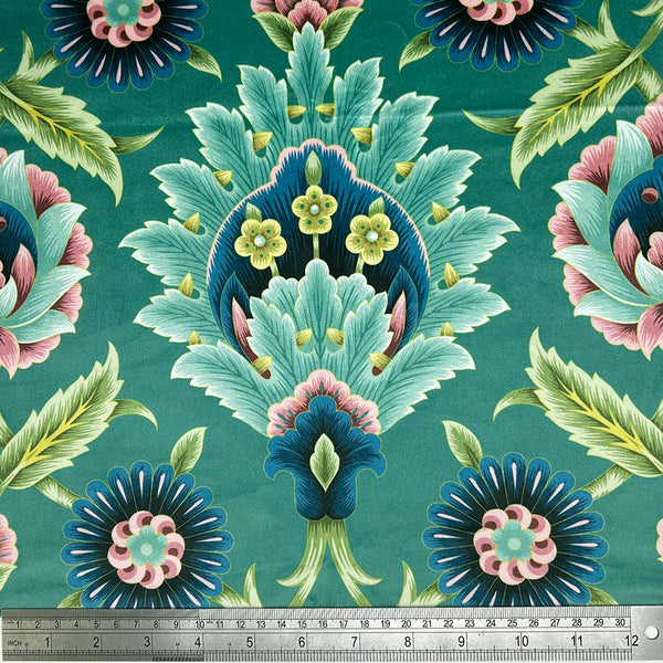 Chatham Glyn | Crafty Velvets 'Beaulieu' CVL066 TEAL: by the METRE