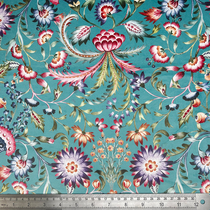 Chatham Glyn | Crafty Velvets 'Marlowe' CVL067 TURQUOISE: by the METRE