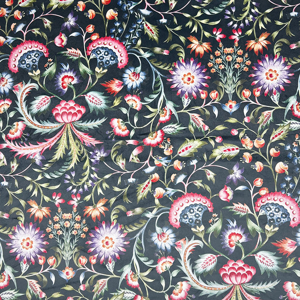 Chatham Glyn | Crafty Velvets 'Marlowe' CVL068 CHARCOAL: by the METRE