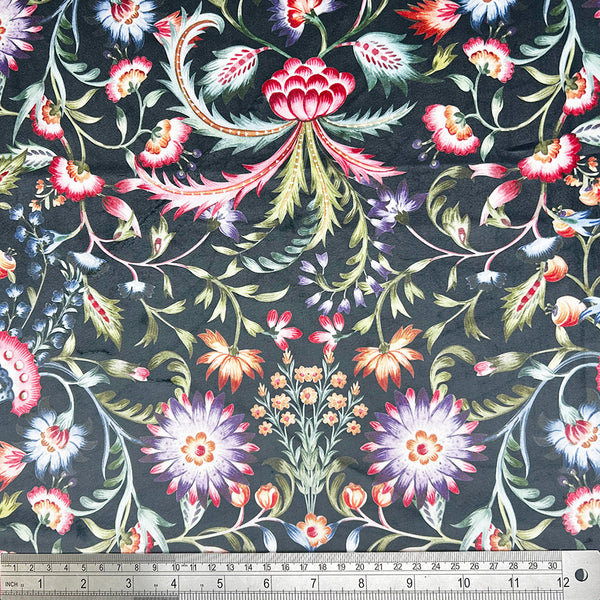 Chatham Glyn | Crafty Velvets 'Marlowe' CVL068 CHARCOAL: by the METRE