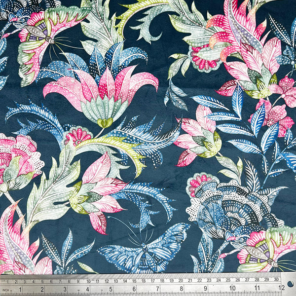 Chatham Glyn | Crafty Velvets 'Ambatik' CVL071 MIDNIGHT: by the METRE