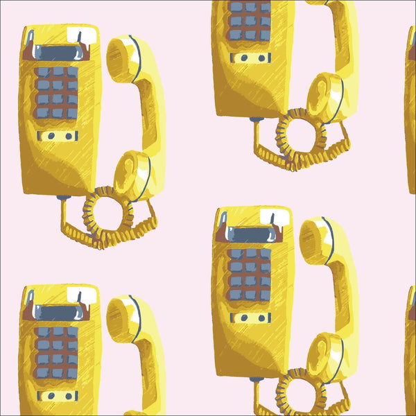 Tara Barr for Cloud9 Fabrics | Recollect in CANVAS 'Call Waiting' C9RC227443: by the ½m