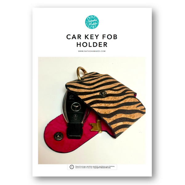INSTRUCTIONS + PRECUT MYLAR TEMPLATE: Car Key Fob Holder