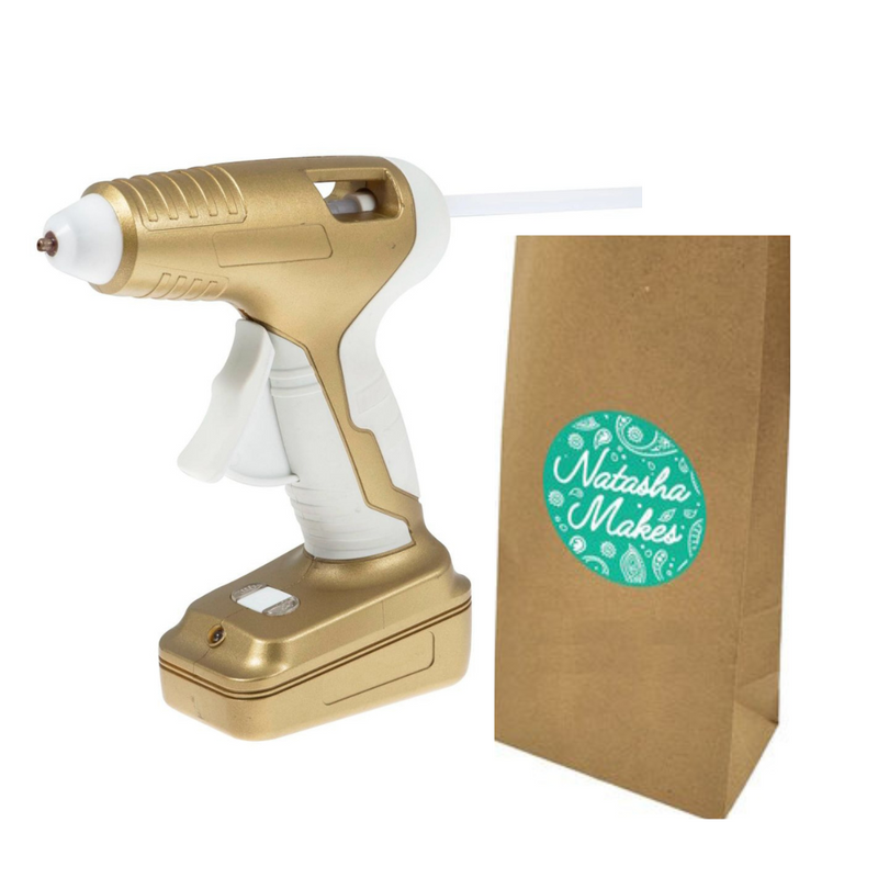 EASTER SPECIAL BUY: Trimits Hi-Tack RECHARGEABLE CORDLESS Glue Gun + FREE Bag of Crafty Stuff worth £10!