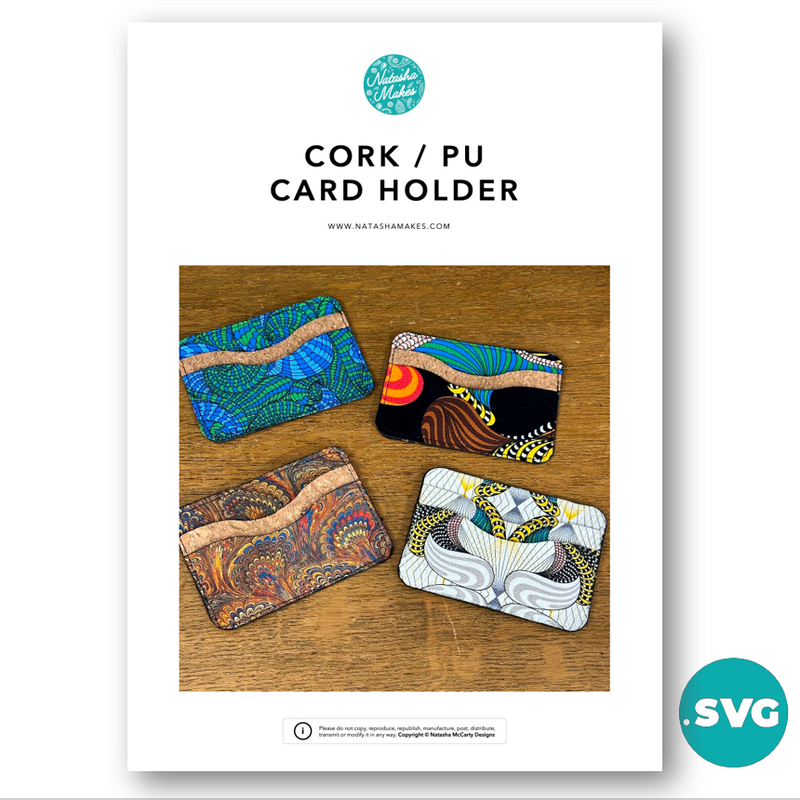 DIGITAL SVG FILE: Cork / PU Card Holder: SVG CUTTING FILE ONLY