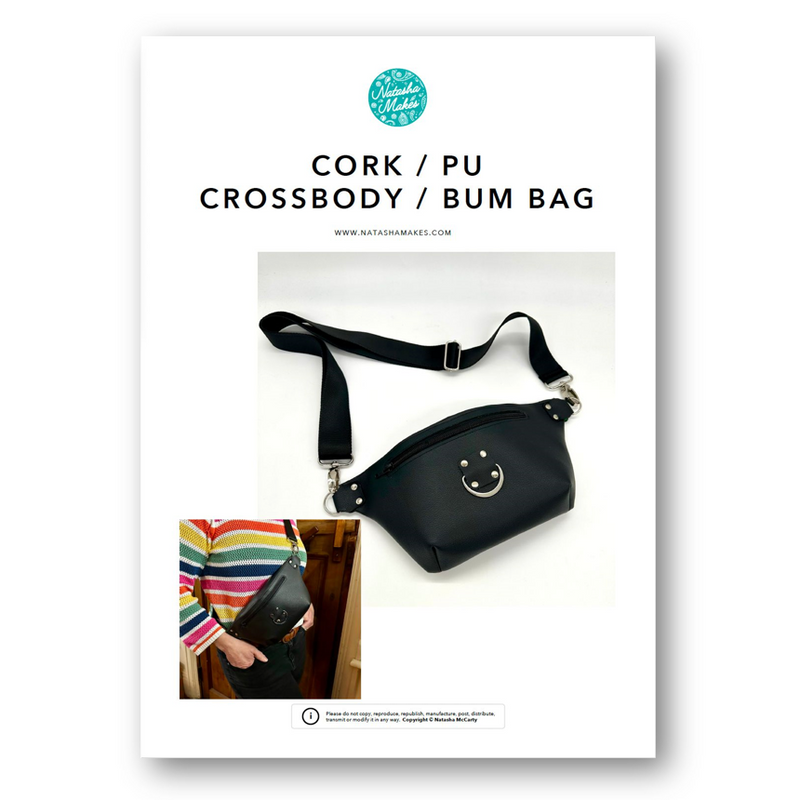 INSTRUCTIONS: Cork / PU Crossbody / Bum Bag: PRINTED VERSION