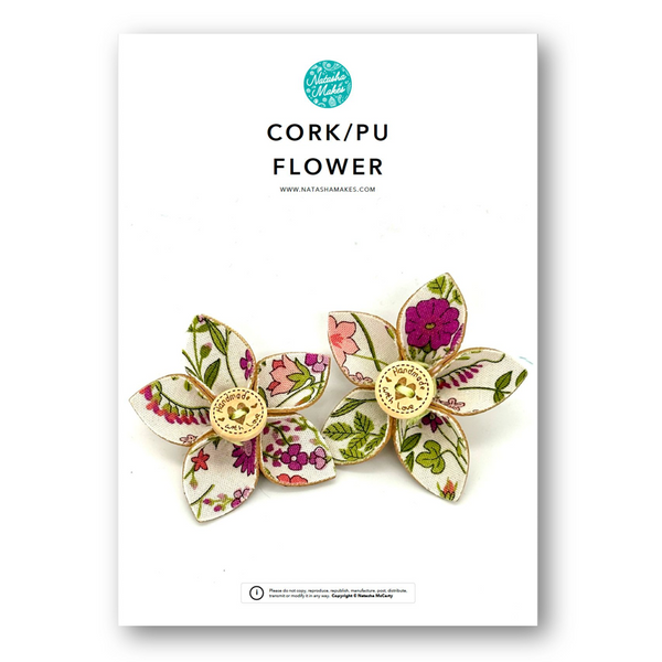 INSTRUCTIONS: Cork/PU Flower: PRINTED VERSION