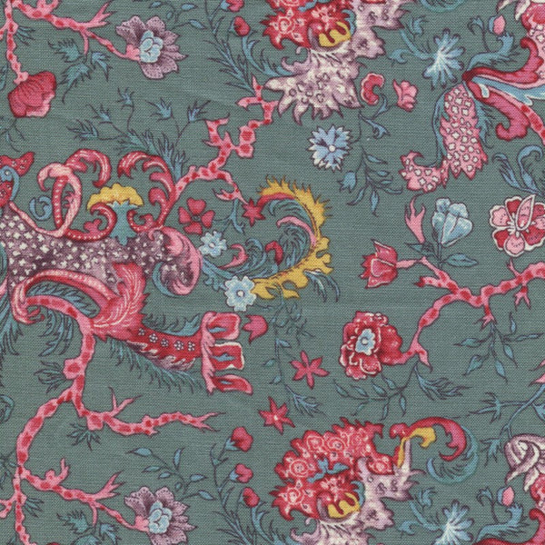 BOLT END SALE: Dutch Heritage | Indira Collection 2051 'Indira' Green: Approx 3m