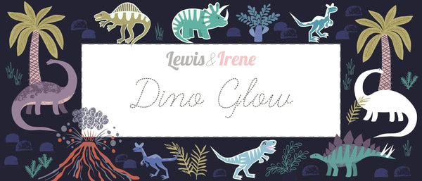 SPECIAL BUY BUNDLE: 14 FAT QUARTERS of Lewis & Irene | Glow In The Dark 'Dino Glow' fabrics