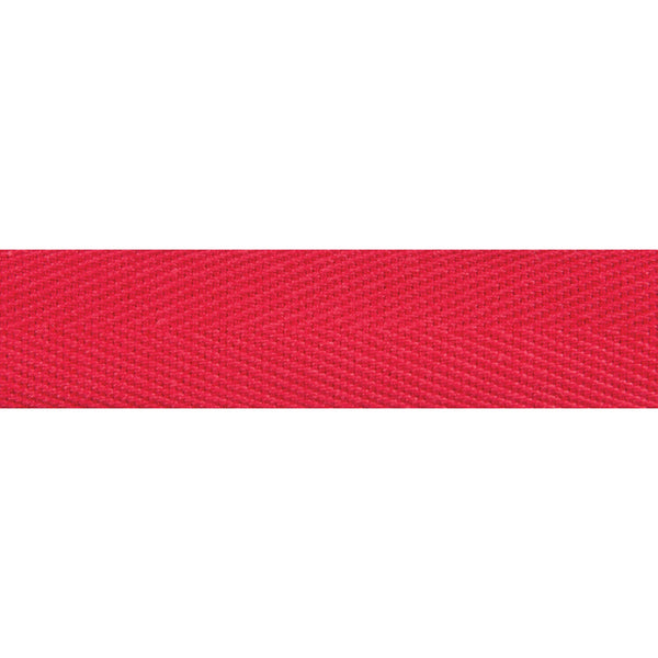 TRIM: Essential Trimmings | Cotton Herringbone Tape: 20mm (¾") Wide: 046 RED: by the METRE