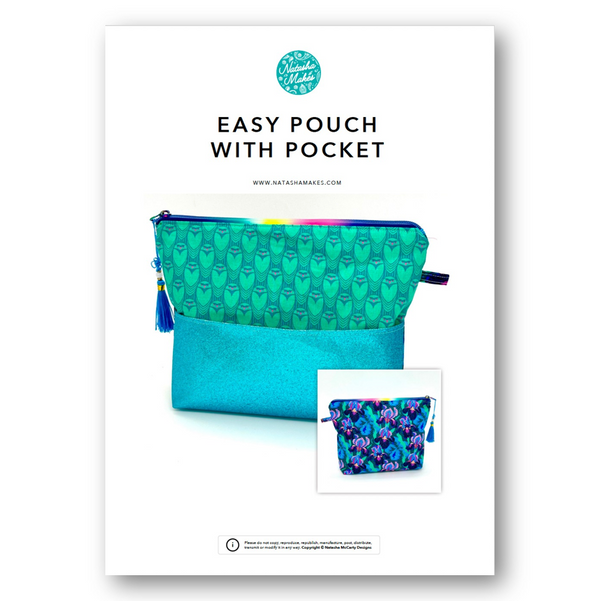 INSTRUCTIONS: Easy Pouch with Pocket: PRINTED VERSION