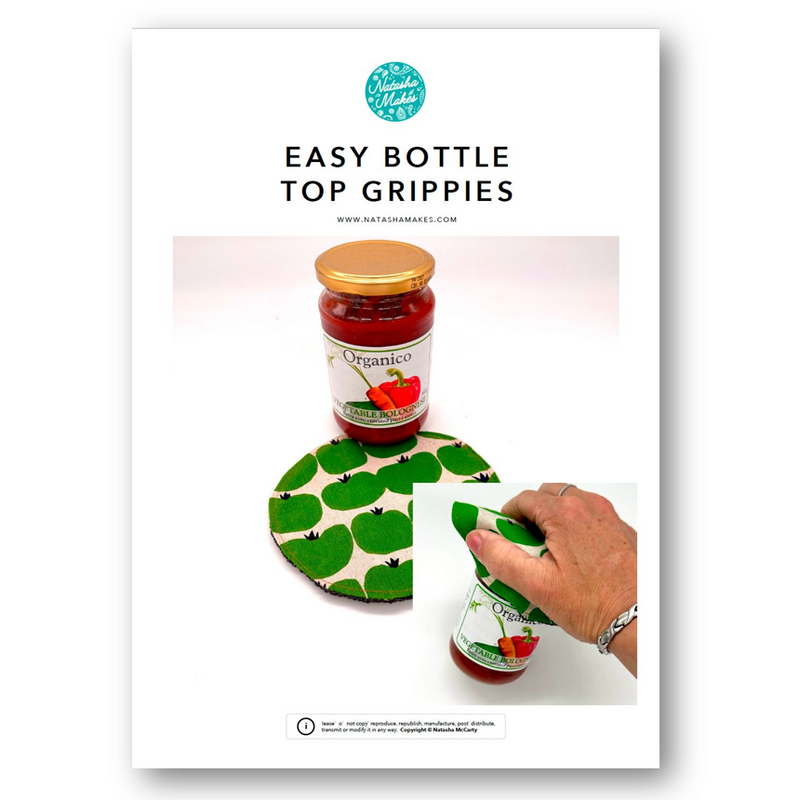 INSTRUCTIONS: Easy Bottle Top Grippies: PRINTED VERSION