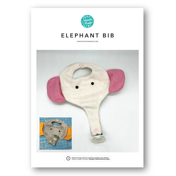 INSTRUCTIONS: Elephant Bib: PRINTED VERSION