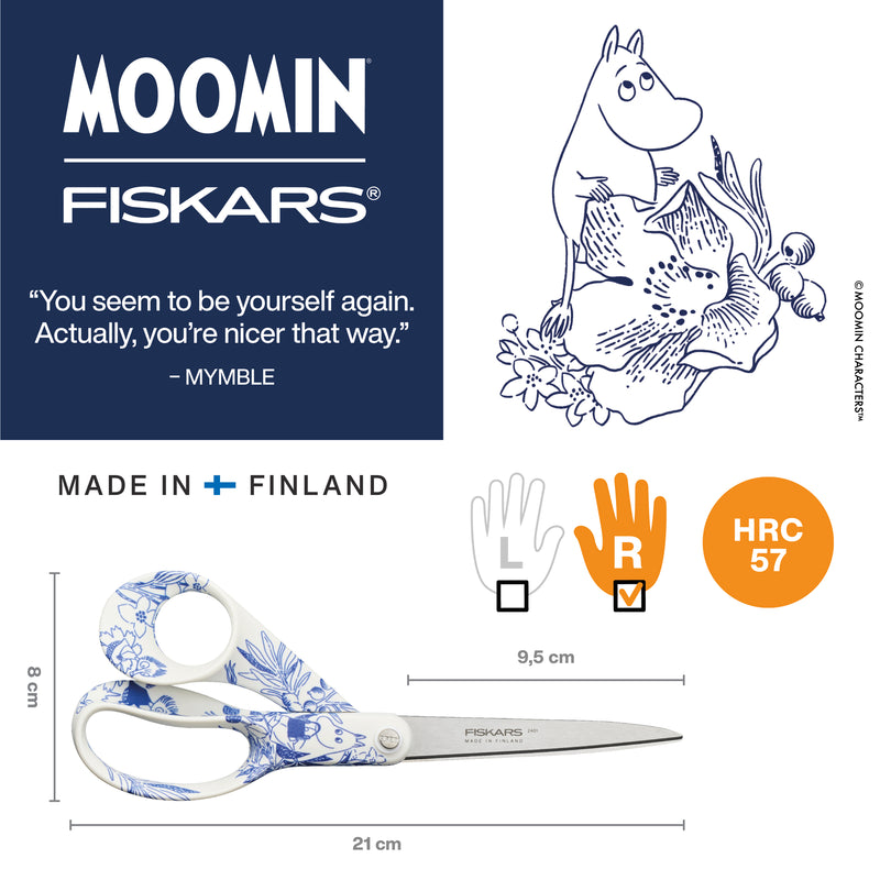 PREORDER: FISKARS: Universal Moomin Scissors: F1075572: Haru 21cm
