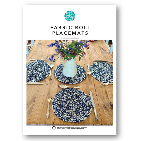 INSTRUCTIONS: Fabric Roll Placemats: PRINTED VERSION