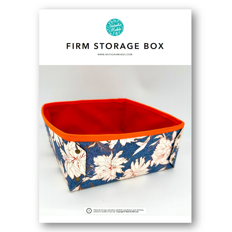 INSTRUCTIONS: Firm Storage Box: PRINTED VERSION