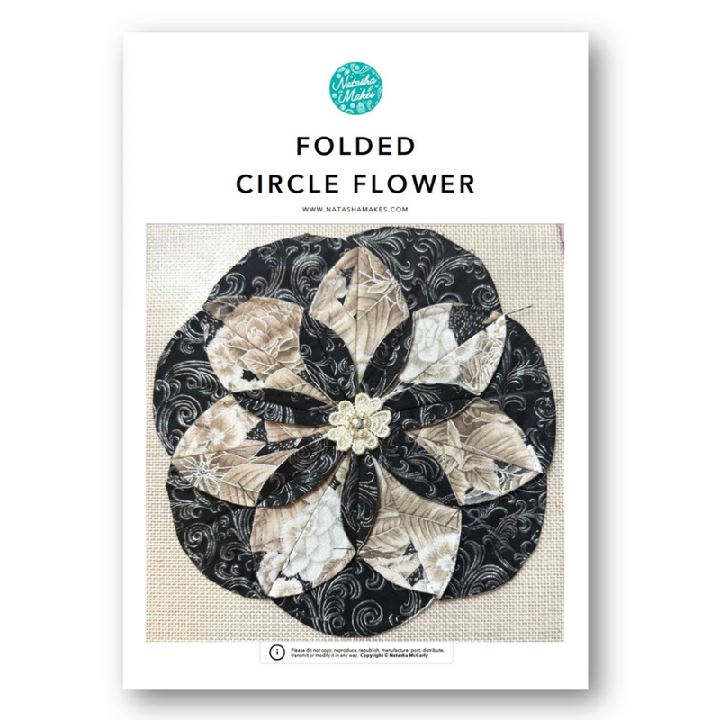 INSTRUCTIONS: Folded Circle Flower: PRINTED VERSION