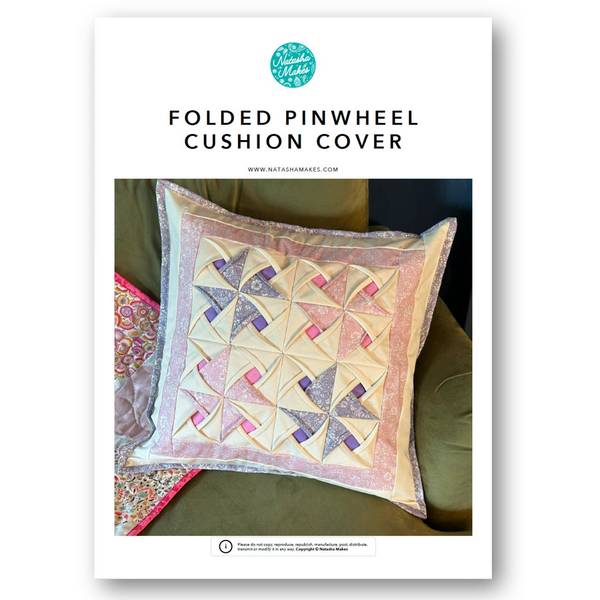 INSTRUCTIONS: Folded Pinwheel Cushion Cover: PRINTED VERSION