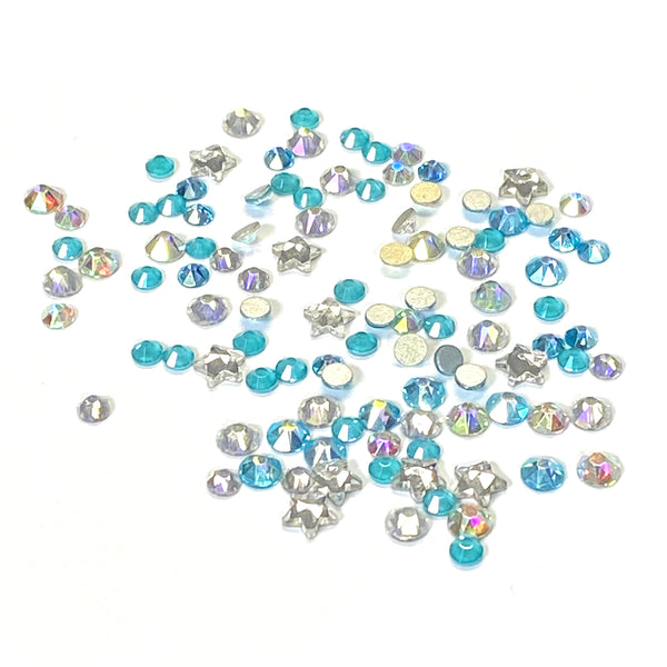 ZODIAC Flatback Crystals by Crystal Parade: Pack 100 Assorted NATASHA'S BIRTHDAY MIX