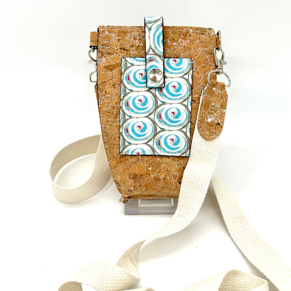 HARDWARE: Bag Handle Ends: Set of 4 in LARGE GRAIN CORK