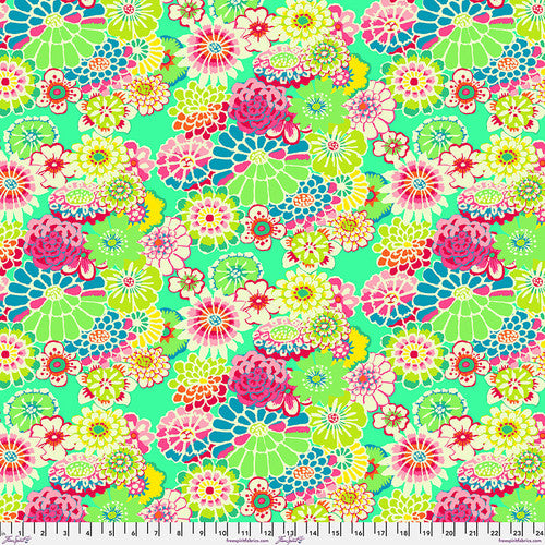 Kaffe Fassett Collective | August 2023 'Asian Circles' Green GP89: by the 1/2m